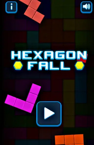Скачать Hexagon Fall Взлом [МОД Бесконечные монеты] + [МОД Меню] MOD APK на Андроид