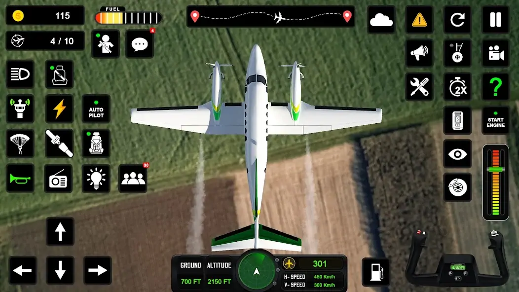 Скачать пилот симулятор: самолет игра Взлом [МОД Много монет] + [МОД Меню] MOD APK на Андроид