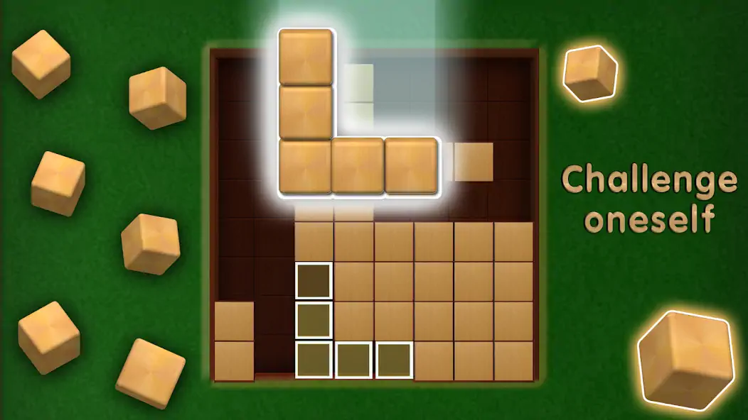 Скачать Wooden Cube Block Puzzle Взлом [МОД Бесконечные деньги] + [МОД Меню] MOD APK на Андроид
