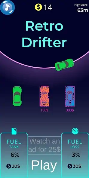 Скачать Retro Car Drifter - 2D Взлом [МОД Бесконечные деньги] + [МОД Меню] MOD APK на Андроид