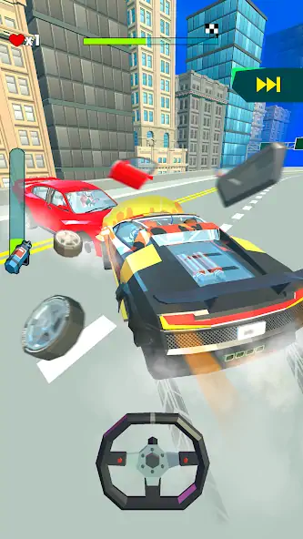 Скачать Crazy Rush 3D - Уличные Гонки Взлом [МОД Много монет] + [МОД Меню] MOD APK на Андроид