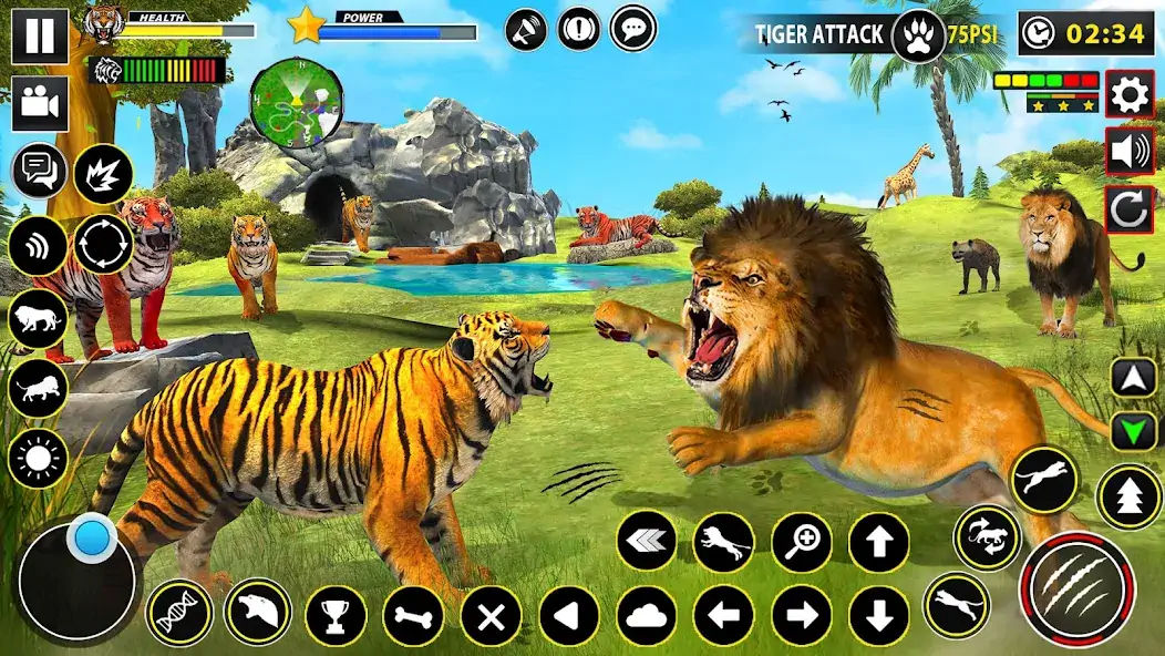 Скачать Tiger Simulator Lion games 3D Взлом [МОД Много денег] + [МОД Меню] MOD APK на Андроид