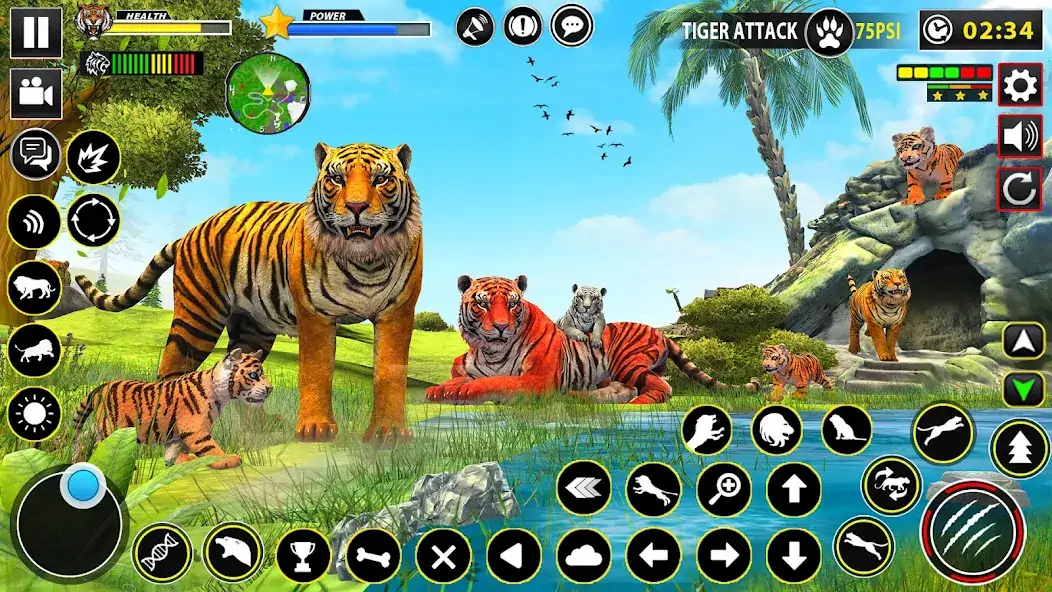 Скачать Tiger Simulator Lion games 3D Взлом [МОД Много денег] + [МОД Меню] MOD APK на Андроид