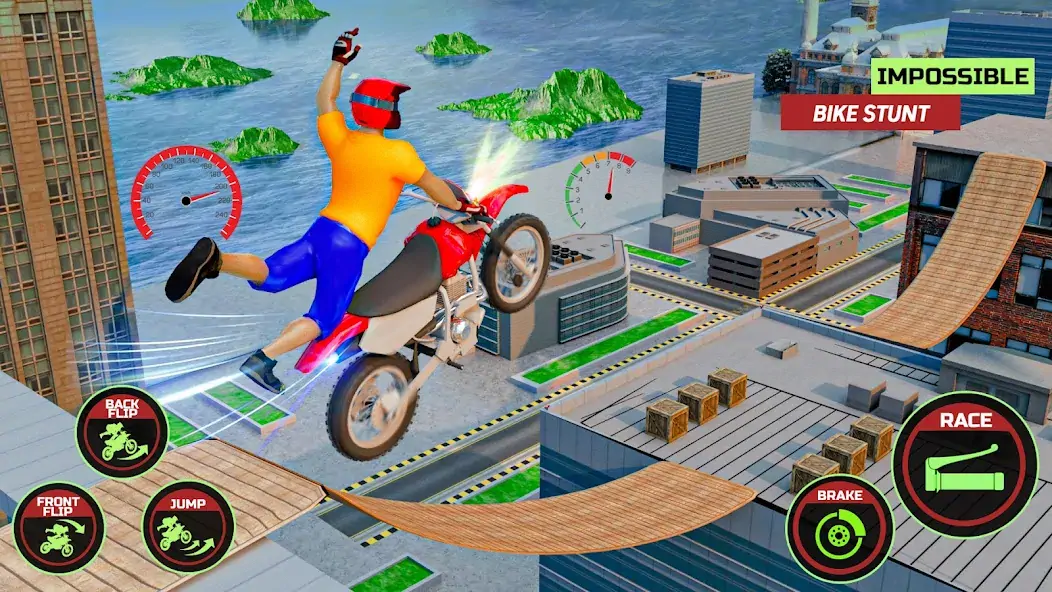 Скачать Motor Bike Stunt Racing Games Взлом [МОД Много денег] + [МОД Меню] MOD APK на Андроид