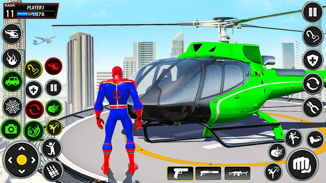 Скачать Летающий супергерой: игры-паук Взлом [МОД Бесконечные деньги] + [МОД Меню] MOD APK на Андроид