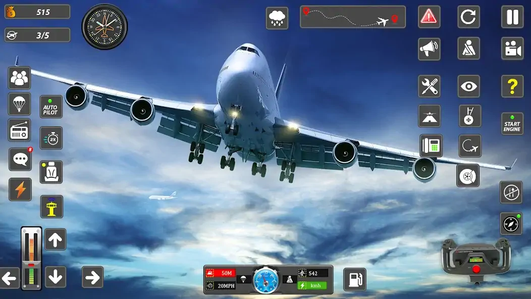 Скачать Real Flight Sim Airplane Games Взлом [МОД Бесконечные монеты] + [МОД Меню] MOD APK на Андроид