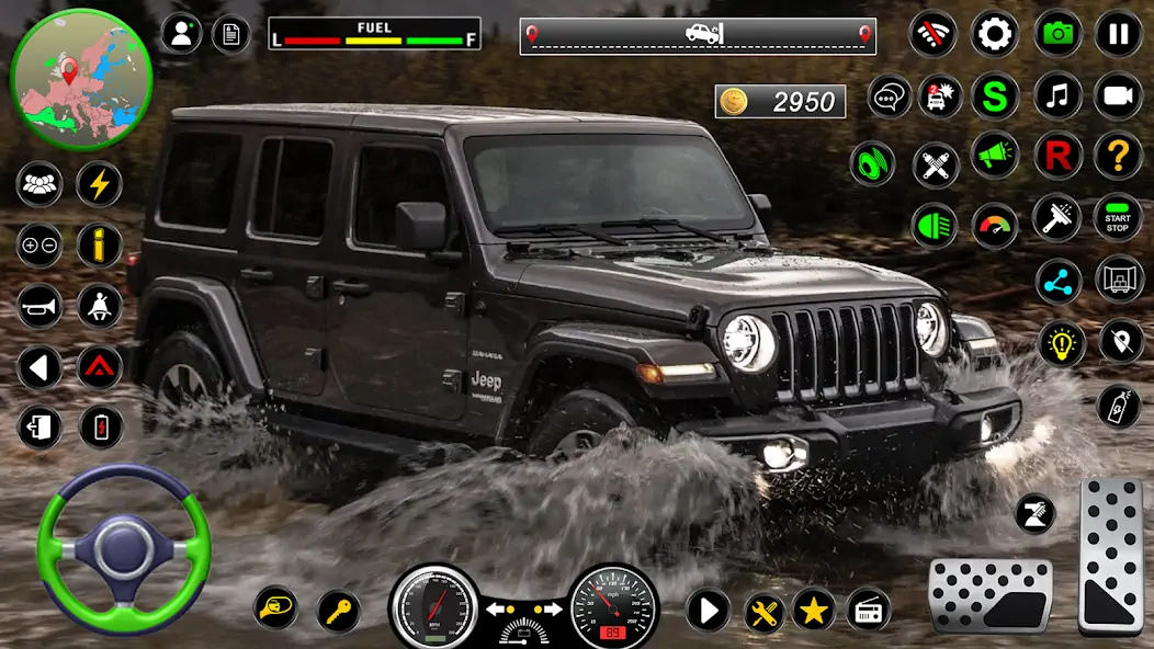 Скачать Jeep Driving Simulator offRoad Взлом [МОД Много денег] + [МОД Меню] MOD APK на Андроид