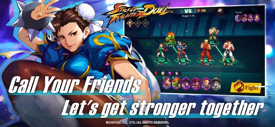 Скачать Street Fighter: Duel Взлом [МОД Много денег] + [МОД Меню] MOD APK на Андроид