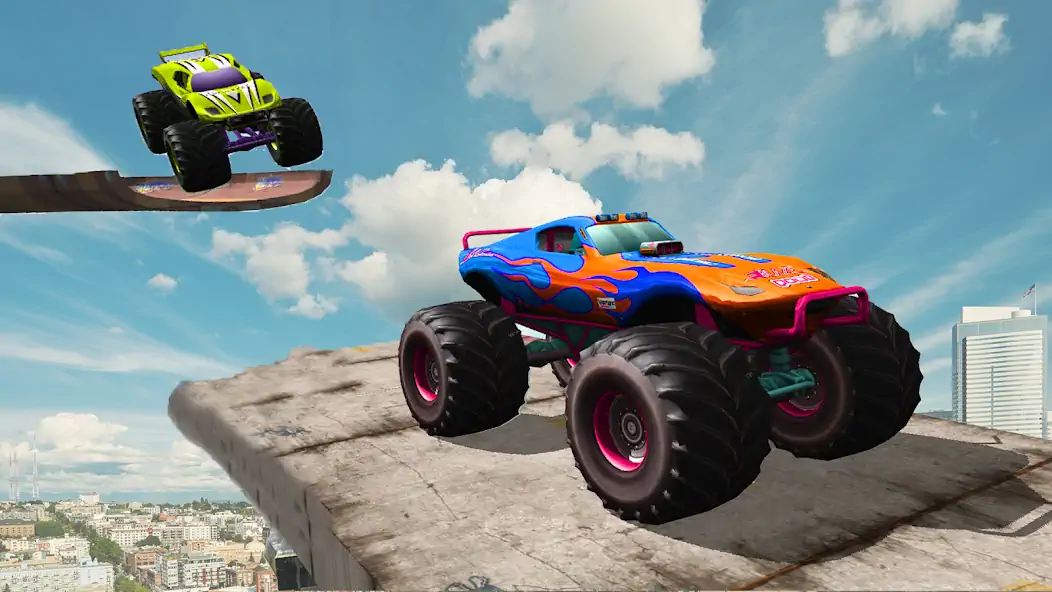 Скачать Monster Truck Stunt : Car Game Взлом [МОД Бесконечные деньги] + [МОД Меню] MOD APK на Андроид