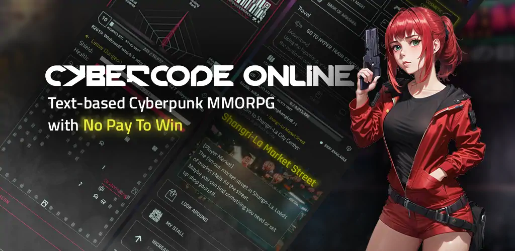 Скачать CyberCode Online -Text MMORPG Взлом [МОД Много монет] + [МОД Меню] MOD APK на Андроид