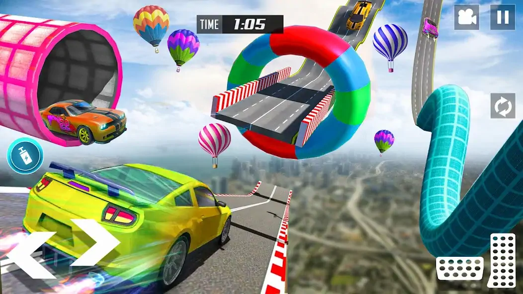 Скачать GT Car Stunt Race: Mega Ramps Взлом [МОД Много монет] + [МОД Меню] MOD APK на Андроид