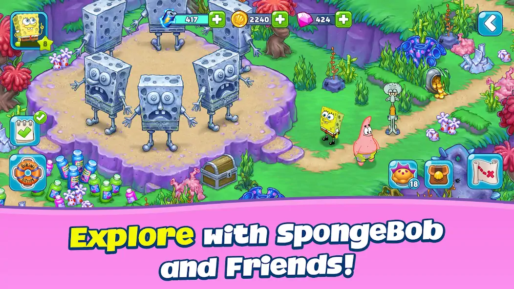 Скачать SpongeBob Adventures: In A Jam Взлом [МОД Много денег] + [МОД Меню] MOD APK на Андроид
