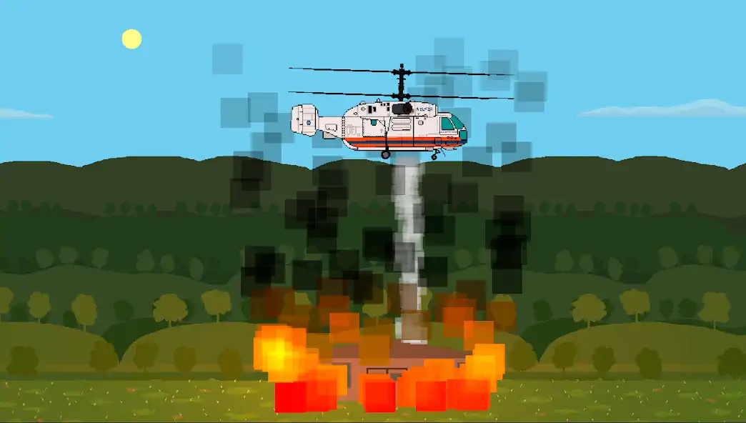 Скачать Pixel Helicopter Simulator Взлом [МОД Много денег] + [МОД Меню] MOD APK на Андроид