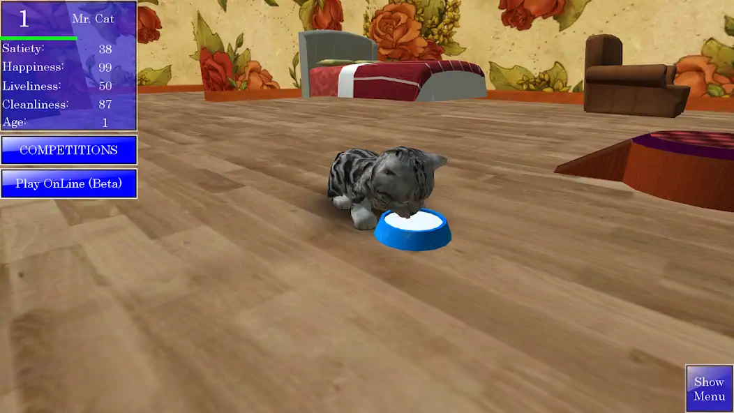 Скачать Cute Pocket Cat 3D Взлом [МОД Много монет] + [МОД Меню] MOD APK на Андроид