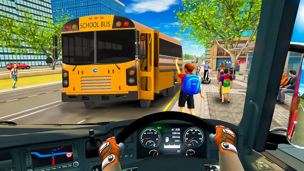 Скачать School Bus Transport Simulator Взлом [МОД Много монет] + [МОД Меню] MOD APK на Андроид