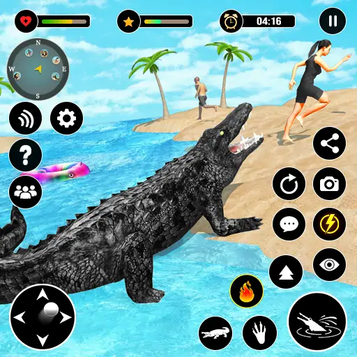 Скачать Animal Crocodile Attack Sim Взлом [МОД Бесконечные деньги] + [МОД Меню] MOD APK на Андроид