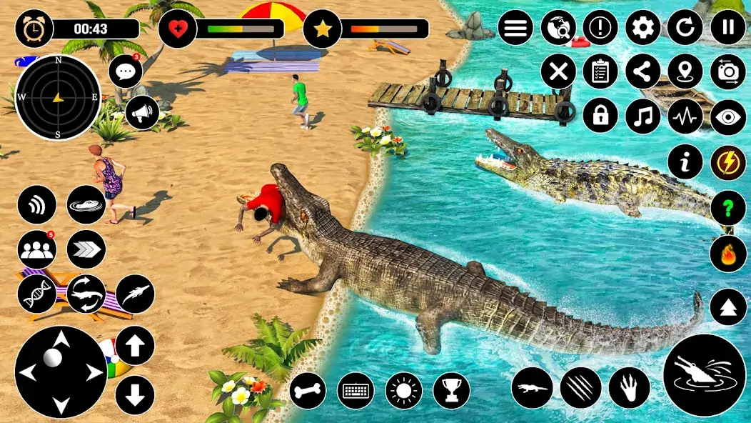 Скачать Animal Crocodile Attack Sim Взлом [МОД Бесконечные деньги] + [МОД Меню] MOD APK на Андроид