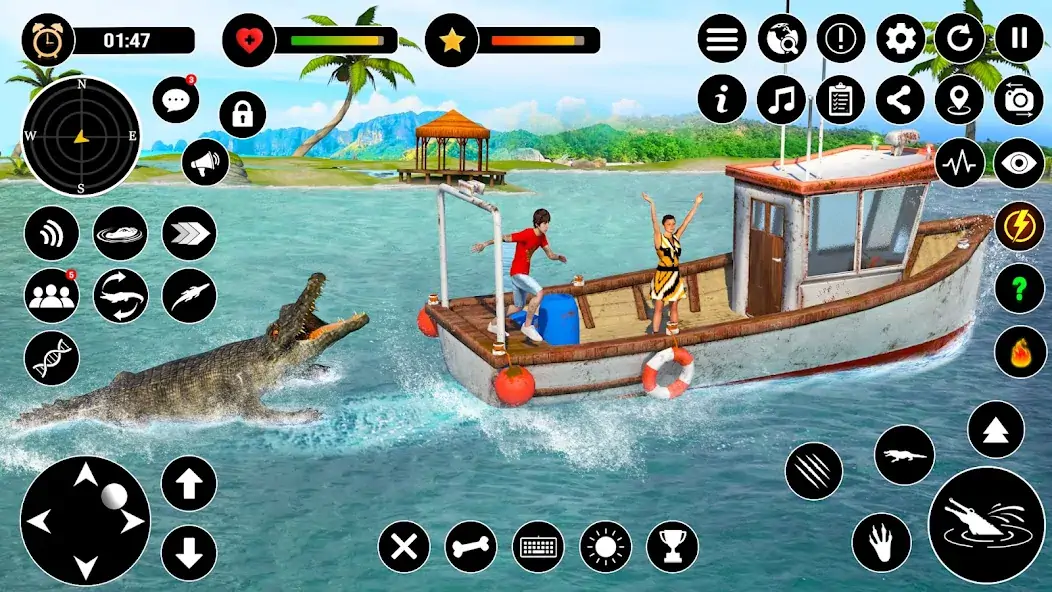 Скачать Animal Crocodile Attack Sim Взлом [МОД Бесконечные деньги] + [МОД Меню] MOD APK на Андроид