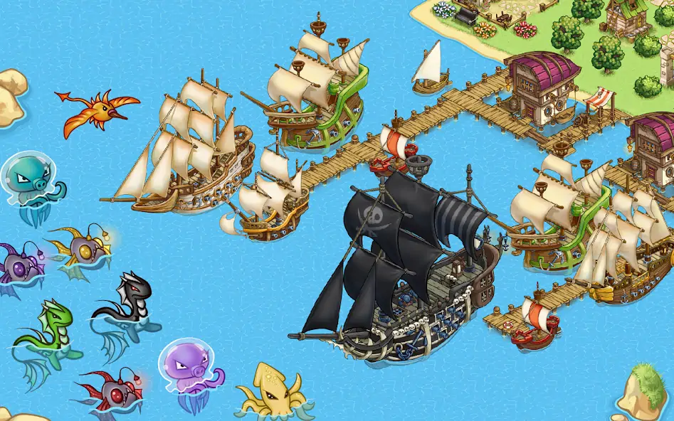 Скачать Pirates of Everseas Взлом [МОД Бесконечные монеты] + [МОД Меню] MOD APK на Андроид