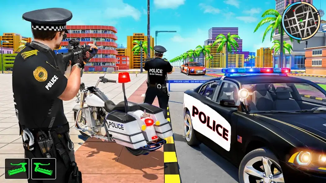 Скачать Police Moto Bike Chase Crime Взлом [МОД Много денег] + [МОД Меню] MOD APK на Андроид