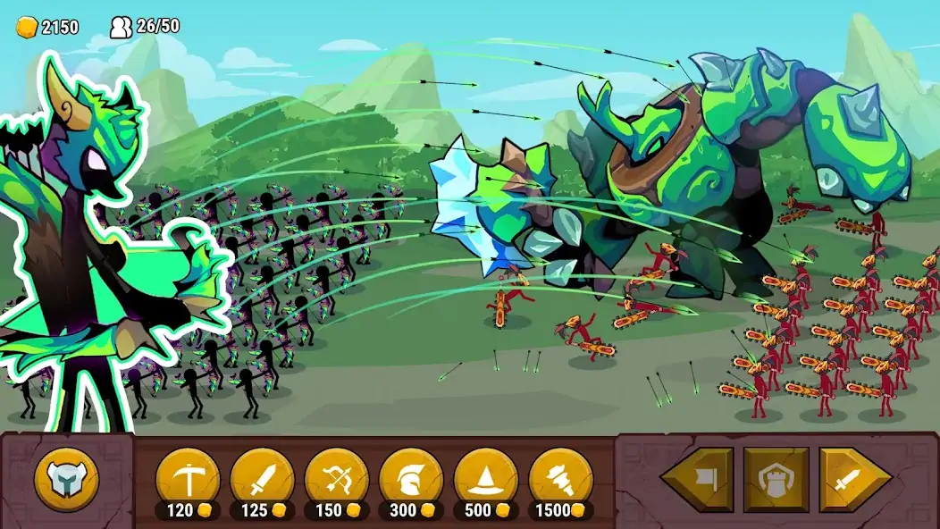 Скачать Stickman War: Stick Fight Army Взлом [МОД Много монет] + [МОД Меню] MOD APK на Андроид