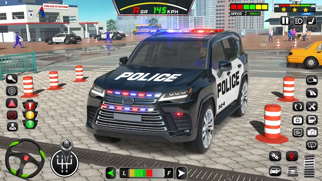 Скачать Police Car Driving School Game Взлом [МОД Много монет] + [МОД Меню] MOD APK на Андроид