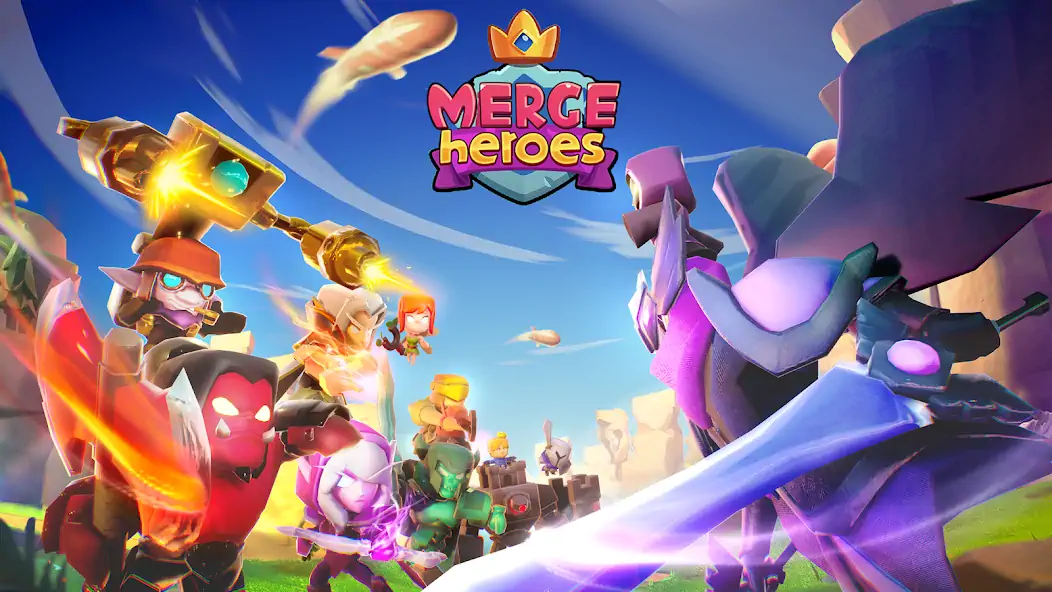 Скачать Merge Heroes: Tower Defense Взлом [МОД Много денег] + [МОД Меню] MOD APK на Андроид