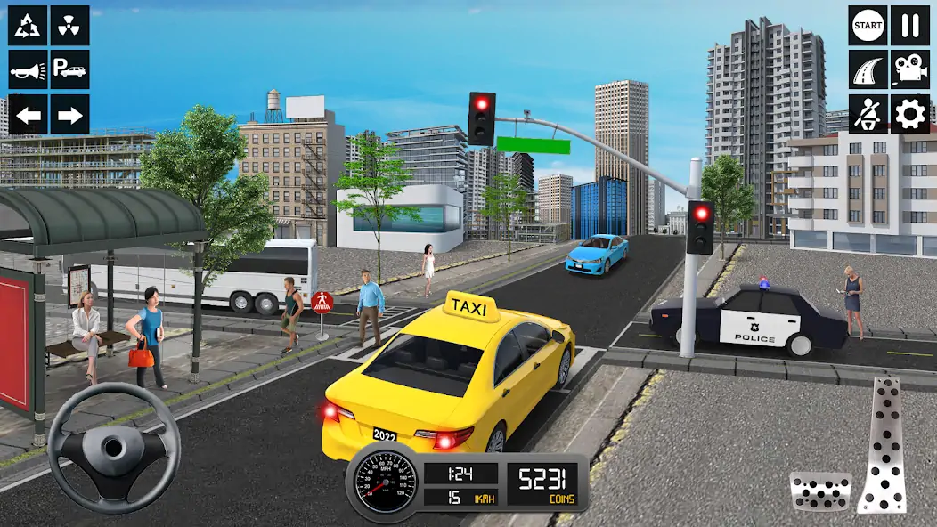 Скачать симулятор такси 3d: игра такси Взлом [МОД Бесконечные деньги] + [МОД Меню] MOD APK на Андроид