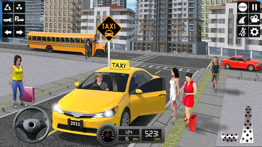 Скачать симулятор такси 3d: игра такси Взлом [МОД Бесконечные деньги] + [МОД Меню] MOD APK на Андроид