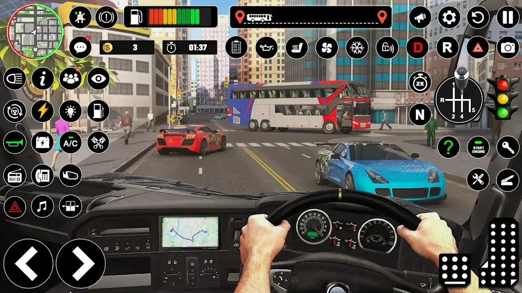 Скачать Bus Driving Simulator PVP Game Взлом [МОД Много монет] + [МОД Меню] MOD APK на Андроид