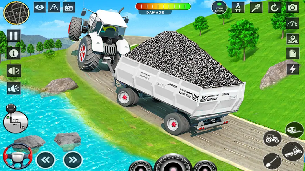Скачать Big Tractor Farming Simulator Взлом [МОД Много денег] + [МОД Меню] MOD APK на Андроид