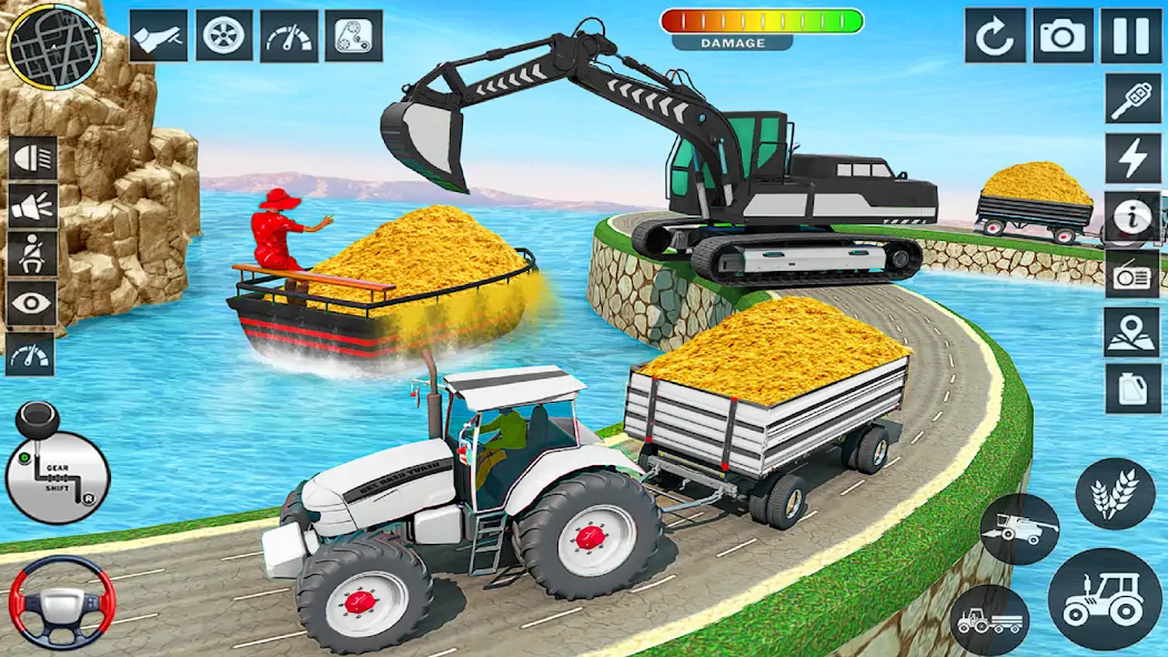 Скачать Big Tractor Farming Simulator Взлом [МОД Много денег] + [МОД Меню] MOD APK на Андроид