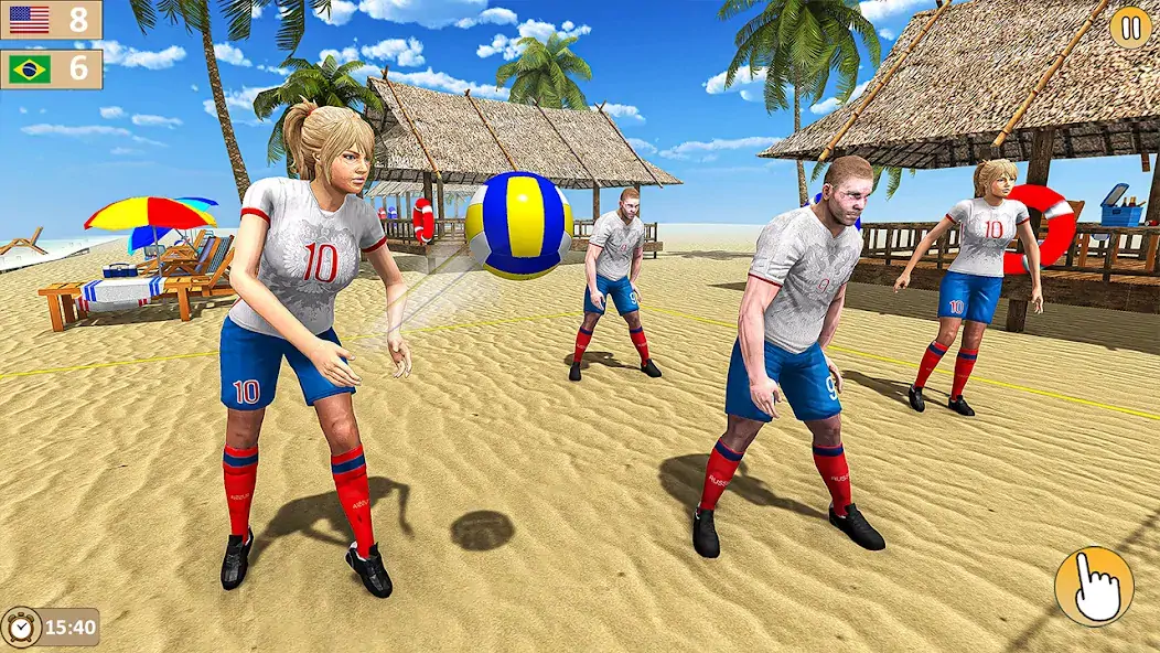 Скачать Volleyball 3D Champions Games Взлом [МОД Бесконечные монеты] + [МОД Меню] MOD APK на Андроид
