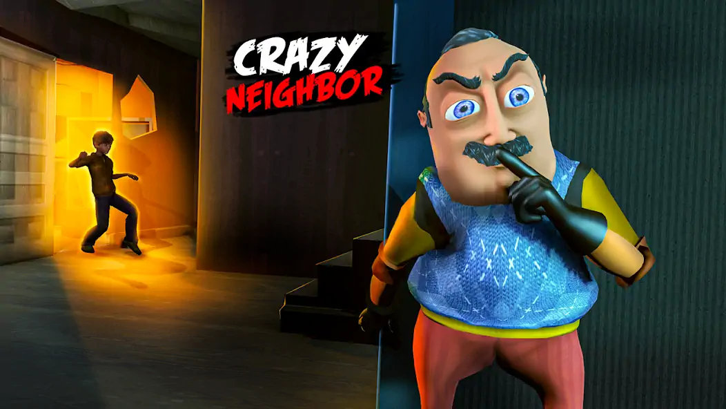 Скачать Hello Crazy Neighbor Game 3D Взлом [МОД Много денег] + [МОД Меню] MOD APK на Андроид
