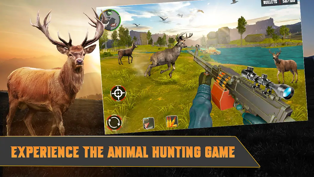 Скачать Wild Animal Hunting Gun Games Взлом [МОД Много денег] + [МОД Меню] MOD APK на Андроид