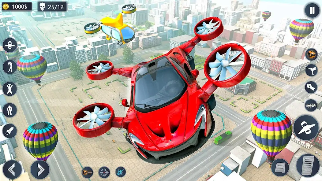 Скачать Летающий автомобиль робот игра Взлом [МОД Бесконечные монеты] + [МОД Меню] MOD APK на Андроид