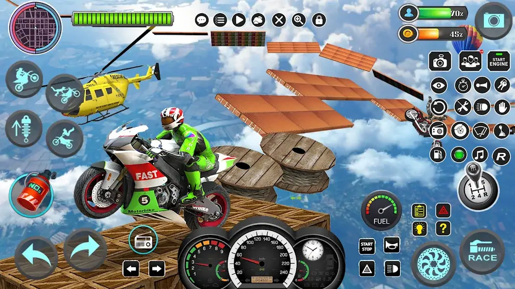 Скачать мега пандус мотоцикл трюки Взлом [МОД Много денег] + [МОД Меню] MOD APK на Андроид