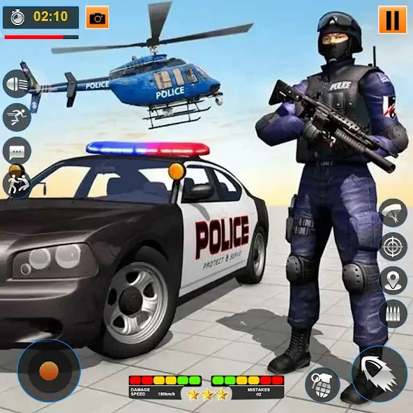 Скачать полиция Опс съемка игр оружием Взлом [МОД Бесконечные монеты] + [МОД Меню] MOD APK на Андроид