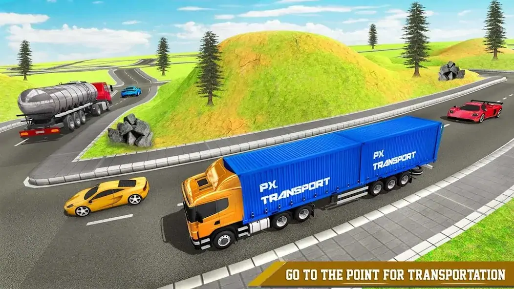 Скачать Cargo Transport Truck Driving Взлом [МОД Бесконечные деньги] + [МОД Меню] MOD APK на Андроид