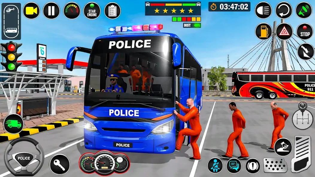 Скачать Police Bus Simulator: Bus Game Взлом [МОД Бесконечные монеты] + [МОД Меню] MOD APK на Андроид