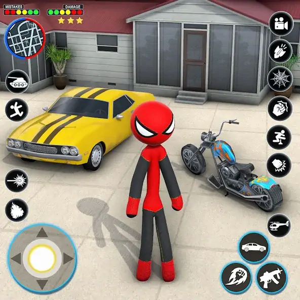 Скачать StickMan Rope Hero Spider Game Взлом [МОД Бесконечные монеты] + [МОД Меню] MOD APK на Андроид