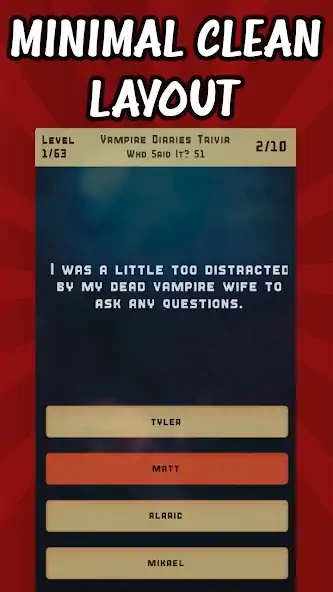 Скачать Vampire Diaries Quiz Trivia Взлом [МОД Много монет] + [МОД Меню] MOD APK на Андроид