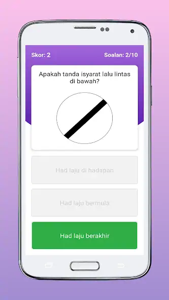 Скачать Kuiz Jalan Raya Взлом [МОД Бесконечные деньги] + [МОД Меню] MOD APK на Андроид
