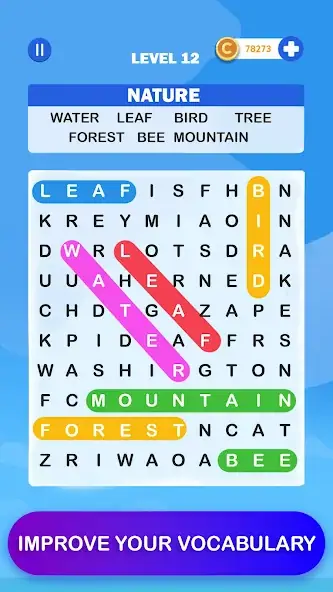 Скачать Wordsearch Puzzle Challenge Взлом [МОД Бесконечные монеты] + [МОД Меню] MOD APK на Андроид