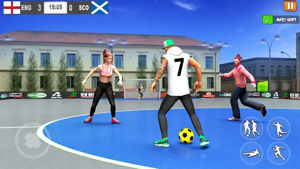 Скачать Street Football: Futsal Games Взлом [МОД Бесконечные деньги] + [МОД Меню] MOD APK на Андроид