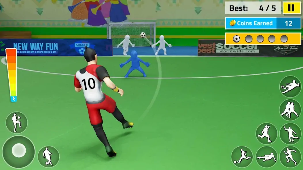 Скачать Indoor Futsal: Football Games Взлом [МОД Бесконечные деньги] + [МОД Меню] MOD APK на Андроид