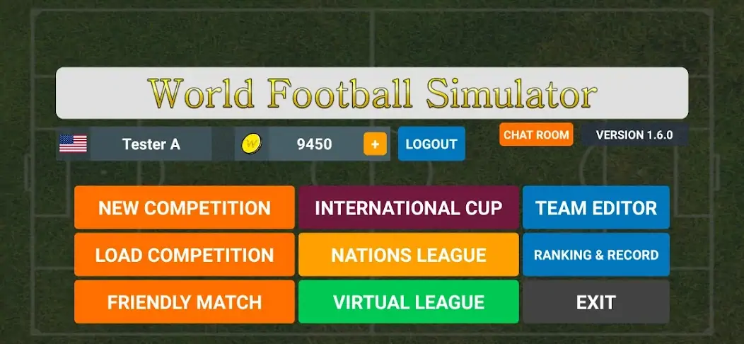 Скачать World Football Simulator Взлом [МОД Много монет] + [МОД Меню] MOD APK на Андроид