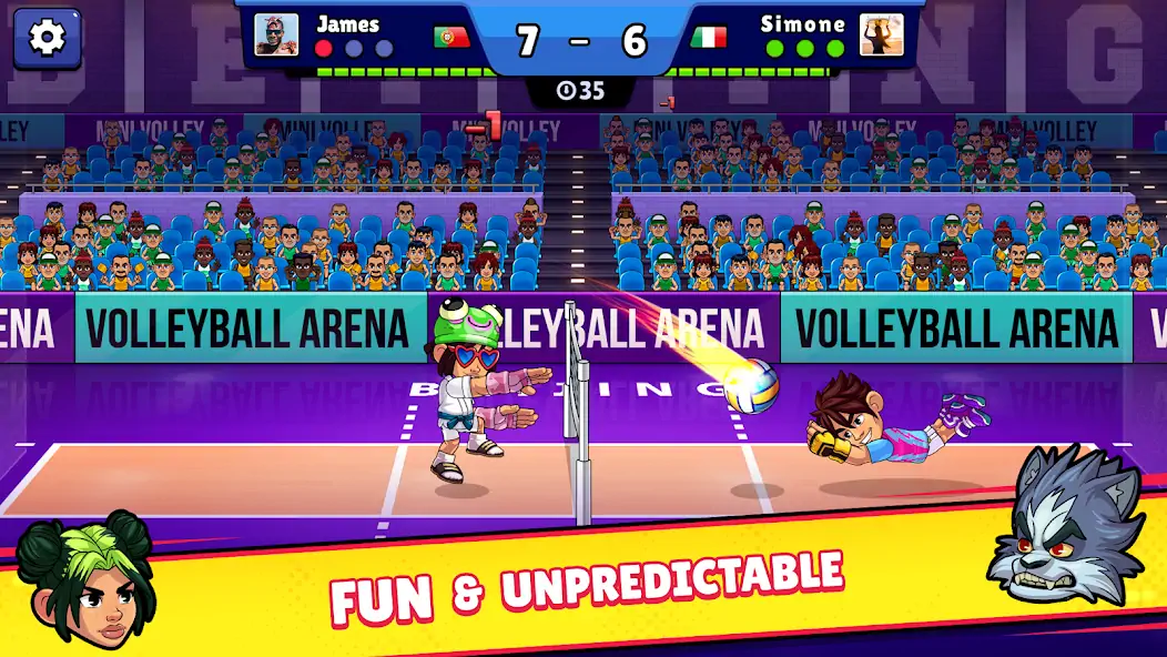 Скачать Volleyball Arena: Spike Hard Взлом [МОД Бесконечные монеты] + [МОД Меню] MOD APK на Андроид
