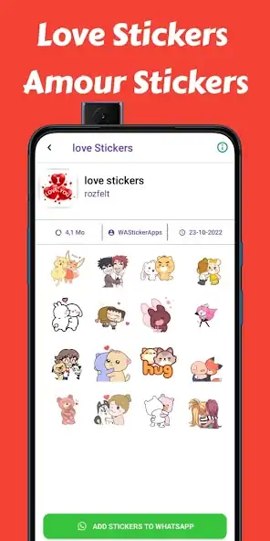 Скачать Love Stickers Romantic Sticker [Без рекламы] MOD APK на Андроид