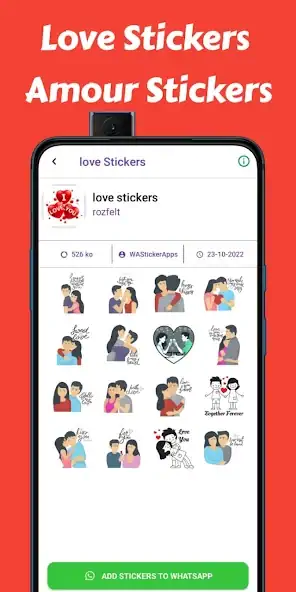 Скачать Love Stickers Romantic Sticker [Без рекламы] MOD APK на Андроид